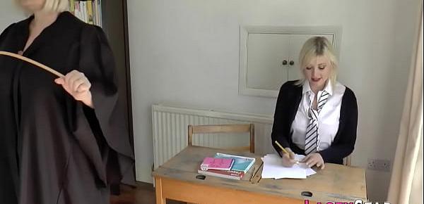  Ass caning mature lesbian headmistress